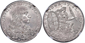 NAPOLI Carlo II (1674-1700) Mezzo ducato 1684 - Nomisma 31 AG NC Esemplare di eccezionale qualitÃ , dagli ottimi rilievi e magnifici fondi lucenti. TO...