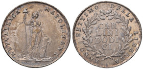 NAPOLI Repubblica napoletana (1799) Piastra A. VII - Nomisma 624 AG (g 27,38)

Status: SPL+