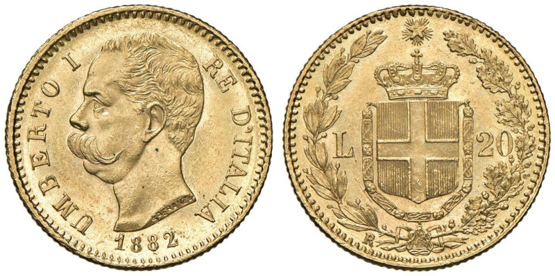 Umberto I (1878-1900) 20 Lire 1882 - Nomisma 981 AU

Status: qFDC-FDC