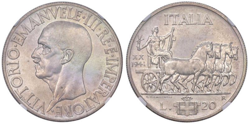Vittorio Emanuele III (1900-1946) 20 Lire 1941 - Nomisma 1100 AG RRRR Millesimo ...