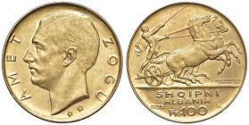 ALBANIA Zogu (1925-1939) 100 Franga 1926 Due stelle sotto la testa - Nomisma 3 AU (g 32,25) RR

Status: SPL