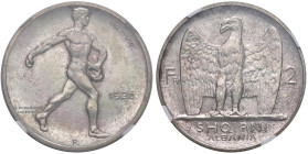 ALBANIA Zogu (1925-1939) 2 Franga 1926 R Prova - Nomisma P26; P.P. 805 AG RRRR Tiratura di 50 esemplari. In slab NGC MS 64 cod. 2127290-007

Status:...