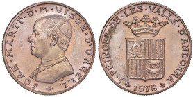 ANDORRA Sterlina 1978 prova in bronzo - MR (g 4,23) Con bustina della Johnson Medaglie di Milano

Status: FDC