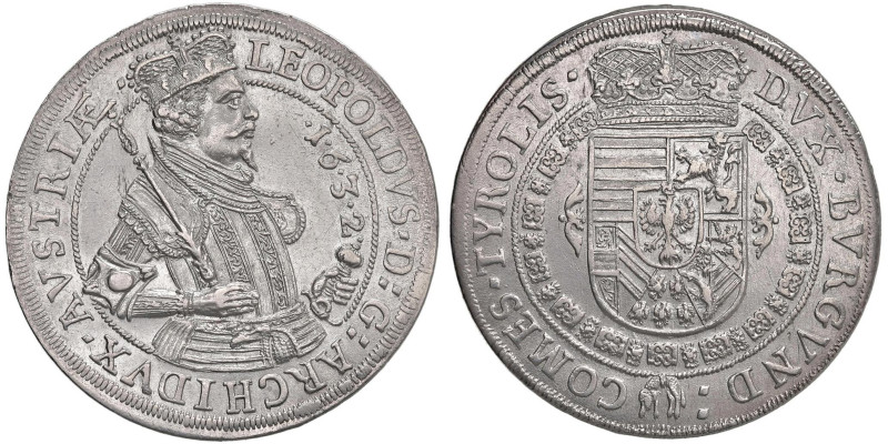 AUSTRIA Leopoldo V (1626-1632) Tallero 1632 - KM 629.2; Dav. 3338 AG (g 28,06) C...