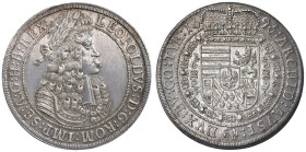 AUSTRIA Leopoldo I (1657-1705) Tallero 1696 IAK - KM 1303.4; Dav. 3245 AG (g 28,41) Metallo lucente

Status: SPL