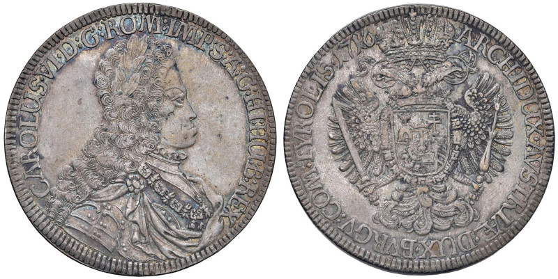 AUSTRIA Carlo VI (1711-1740) Tallero 1716 - KM 1570; Dav. 1051 AG (g 28,82) Picc...