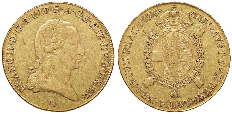 AUSTRIA Francesco II (1792-1806) Sovrano 1793 H - Fr. 471 AU (g 11,13)

Status...