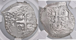 BOLIVIA Ferdinando VI (1746-1759) 8 Reales 1754 Q - KM 40 AG Incisore Luis de Quintanilla (Q). In slab NGC EXCAVATION RECOVERY - AU cod. 6351152-093 C...