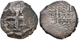 BOLIVIA Carlo III (1759-1788) 8 Reales 1772 V-Y - Cal. 1156 AG (g 27,03) Data e zecca ben visibili. Bella patina riposata al D/

Status: BB-SPL