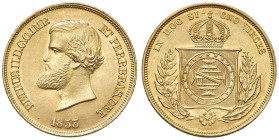 BRASILE Pietro II (1831-1889) 10.000 Reis 1853 - KM 467 AU (g 8,93)

Status: qFDC/FDC