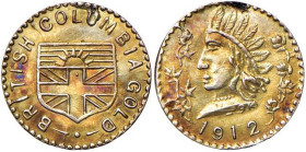 CANADA - British Columbia Gold token 1912 - AU (g 0,33) Probabile provenienza da montatura

Status: SPL