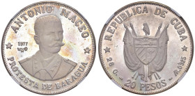 CUBA 20 Pesos 1977 Antonio Maceo - AG In slab NGC PF 66 ULTRA CAMEO 2920969-032

Status: PF 66 ULTRA CAMEO