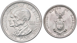 FILIPPINE Peso 1936 Murphy e Quezon - KM 178 AG (g 20,00) Segnetti sul busto

Status: SPL-FDC
