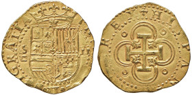 SPAGNA Filippo II (1556-1598) Siviglia - 2 Escudos - Fr. 169; Cal. 828 AU (g 6,76) Conservazione eccezionale per il tipo. Modulo largo, coniazione ben...