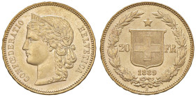 SVIZZERA Confederazione - 20 Franchi 1889 - KM 31 AU (g 6,45)

Status: qFDC/FDC