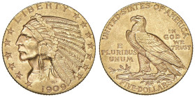 USA 5 Dollari 1909 O - AU (g 8,26) RR Moneta di grande raritÃ . Recentemente nellâ€™asta Kunker 409 del 20 giugno 2024, al lotto 1998, un esemplare da...