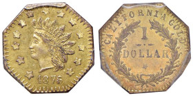 USA Dollaro 1876/5 California Gold - Yeo. 2009 AU In slab PCGS MS62 BG-1129 cod. 10940.62/81903979

Status: MS 62