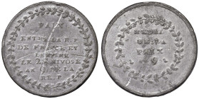 MEDAGLIE NAPOLEONICHE - PACE DI LUNEVILLE Medaglia 1801 Pace di Luneville D/ in corona dâ€™ulivo: PAIX / ENTRE LA R.P. / DE FRANCE ET / Lâ€™ENPIRE (!)...