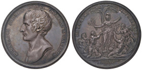 Medaglia 1801 Pace di Luneville D/ circolarmente: BONAPARTE PREMIER CONSUL, GENERAL A MARENGO, busto a sx. Sotto la troncatura della spalla: B. DUVIVI...