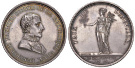 Medaglia 1801 Pace di Luneville D/ circolarmente: BONAPARTE PREMIER CONSUL. DE LA REPUBLIQUE FRAN.SE Busto in gran costume a dx. Sotto la troncatura d...