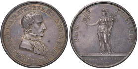 Medaglia 1801 Pace di Luneville. In questo tipo la legenda circolare nel campo de D/ inizia dietro il collo di Bonaparte e non sotto il busto come neg...