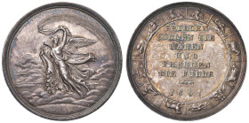 Medaglia 1801 Pace di Luneville D/ anepigrafe. La Fortuna in volo rovescia sullâ€™Europa una cornucopia ricolma di frutti. A dx: L - R/ circolarmente ...