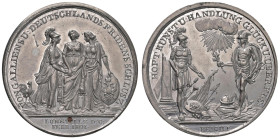 Medaglia 1801 Pace di Luneville D/ Francia e Germania si stringono la mano e la Pace le racchiude nella sua. Ai lati il gallo di Francia e lo scudo as...