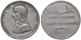 Medaglia 1801 Pace di Luneville D/ BONAPARTE PR. CONSUL DE LA REP FRAN. Busto a sx in uniforme - R/ tra due rametti di palma e una corona di alloro in...