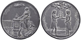 Medaglia 1801 Pace di Luneville D/ circolarmente in corsivo: NOUA JUBILA NUNCIAT ORBI D: 9 FEBR. 1801 LUNAEVILLAE. Napoleone e lâ€™imperatore Francesc...