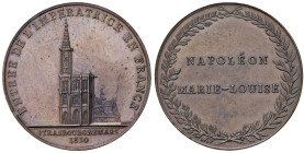 NAPOLEONICHE. Napoleone I e Maria Luisa Medaglia-gettone 1810 Strasbourg, Ingresso di Maria Luisa in Francia - Opus: Courtot - Bramsen 949 - AE (g 18,...
