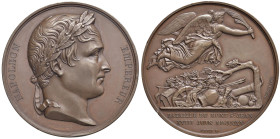 NAPOLEONICHE Medaglia coniata 1815 Battaglia di Monte Sant Jean, Friedland - Opus: Petit e Denon inventore - Bramsen manca - AE (g 63,89 - Ã˜ 51 mm) R...