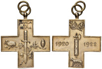 MEDAGLIE FASCISTE. Medaglia per la Marcia su Roma 1920-1922 - AU (g 10,05 - 36 x 36 mm) Riproduzione del dopoguerra, titolo non indicato

Status: SP...
