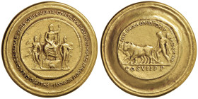 MEDAGLIE FASCISTE. Filippo Cremonesi (1872-1942) Grande medaglia in Oro 1926 Al Commissario e Governatore Regio del Consilio Popolare di Roma - Opus: ...