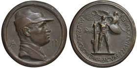 MEDAGLIE FASCISTE Medaglia di massimo modulo A. II (1924) Decennale del Partito Nazionale Fascista - Opus: Giannino Castiglioni, edizione degli stabil...