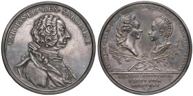 MEDAGLIE DEI SAVOIA E DEL REGNO D'ITALIA Carlo Emanuele III (1730- 1773) Medaglia coniata 1771 Matrimonio tra Maria Giuseppina di Savoia con Luigi Sta...
