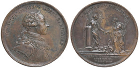SAVOIA. Vittorio Amedeo III (1773-1796) Medaglia coniata 1783 Istituzione della Reale Accademia delle Scienze di Torino - Opus: Lorenzo Lavy - Litta 8...