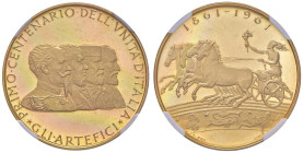 Medaglia 1961 UnitÃ d'Italia - AU (g 10,5 - tit. 900) In slab NGC MS 63 DPL 2912851-003

Status: MS 63 DPL