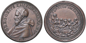 MEDAGLIE PAPALI Gregorio XIII (1572-1585) Medaglia A. I (1572) Incoronazione ed Elezione del Pontefice - Opus: Gianfederico Bonzagni - Modesti III, 68...