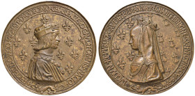 FRANCIA. Luigi XII (1498-1515) Anna di Bretagna (1477-1514) Grande medaglia da fusione 1500 - Opus: Nicolas Leclerc (1487-1507) e Jean de Saint Priest...