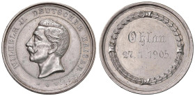 Germania-Prussia. Wilhelm II (1888-1918) Medaglia coniata in argento 1905 Ohlau medaglia premio - Opus: Helo Nachf - AG (g 33,85 - Ã˜ 41 mm) R Colpett...