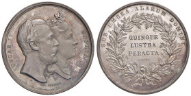 SVEZIA Oscar II (1872-1907) Medaglia Oscar II e Sofia Anniversario d'Argento - AG (g.20,76) R

Status: FDC