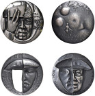 SVEZIA. Medaglia coniata composta da due parti 1973 Adolf Gustaf VI (1930-1973) In onore al Principe Ereditario di Svezia - Opus: Kauko Rasanen - AG, ...