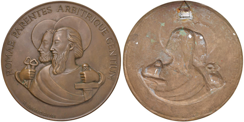 Renato Signorini (1902-1966) Medaglia da fusione uniface di massimo modulo senza...