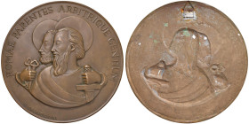 Renato Signorini (1902-1966) Medaglia da fusione uniface di massimo modulo senza data (XX secolo) ROMAE PARENTES ARBITRIQUE GENTIUM - Opus: R. Signori...