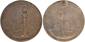 Renato Signorini (1902-1966) Medaglia da fusione uniface di massimo modulo senza data (XX secolo) FORTITER EQUITES RHODUM TENUERUNT - Opus: R. Signori...