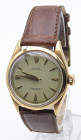 ROLEX Oyster Perpetual. Referenza 6284. Movimento a carica manuale. Cassa in oro 18kt con diametro da 34mm. Dial a microtapisserie con indici applicat...