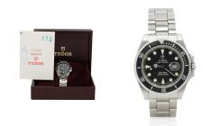 TUDOR Oysterdate Mini-SUB. Referenza 73190 Cal. 2671 a carica automatica. Numero di serie B75XXXX. Cassa in acciaio da 33mm. Dial nero con indici lumi...