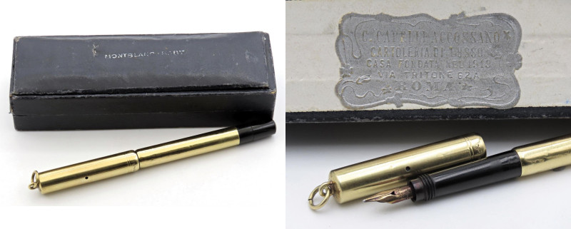 MONTBLANC -Penna Stilografica- Rouge et Noir, vintage. Piccola penna con corpo e...