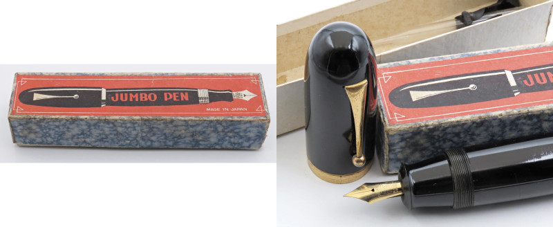 JUMBO PEN. Riproduzione di una penna Montblanc con corpo in resina nera e finitu...