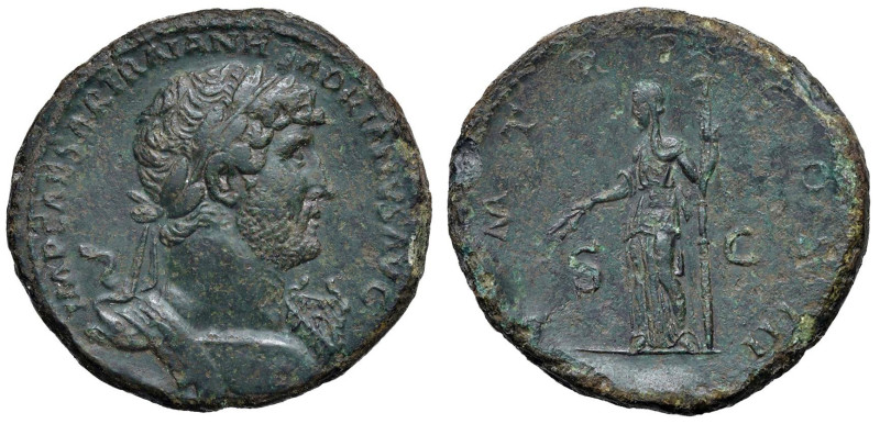 Adriano (117-138) Sesterzio - Busto laureato a d. - R/ Cerere stante a s. - RIC ...